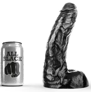 ALL BLACK - Dong 25,5 cm Premium para Placer Intenso