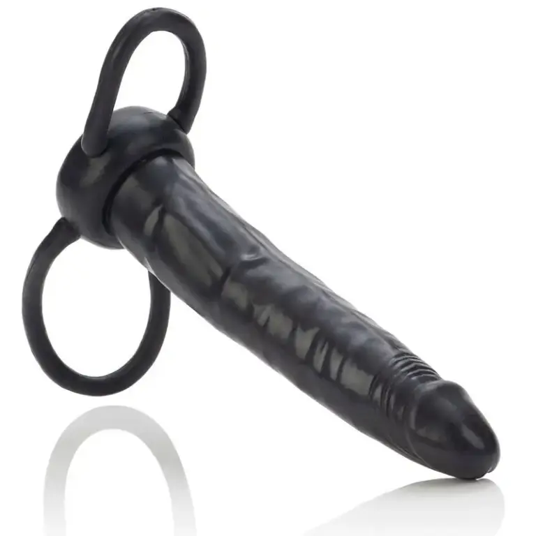 CALEXOTICS - Acomodator Arnés Doble Penetración Premium Negro