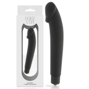 DOLCE VITA - Vibrador Realista Premium de Silicona Negra