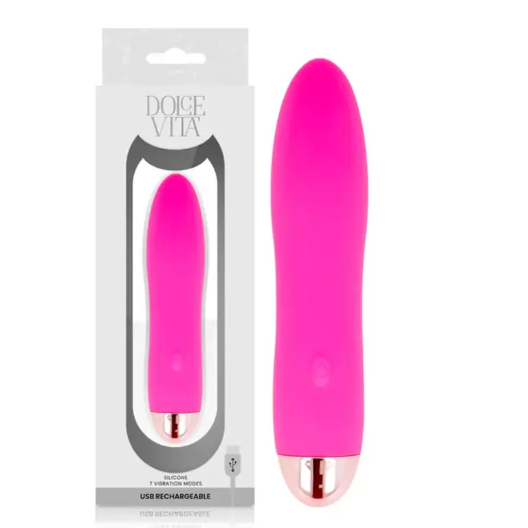 DOLCE VITA - Vibrador Recargable Rosa 7 Modos Premium