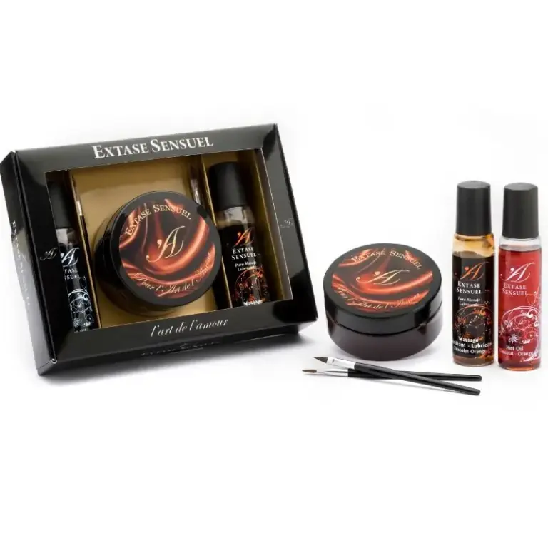 EXTASE SENSUAL - Kit Cofre Chocolate Afrodisíaco Premium