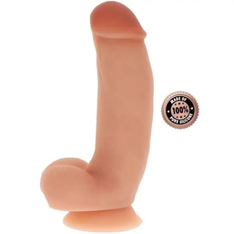 GET REAL - Dildo Silicona 18 cm Natural con Testículos Premium