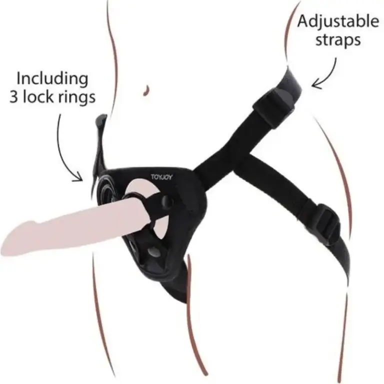 GET REAL - Strap-On Harnés Negro Premium para Juegos de Rol