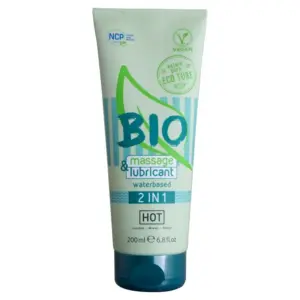 HOT - BIO MASSAGE & Lubricante Base Agua 2 en 1 Premium 200ml
