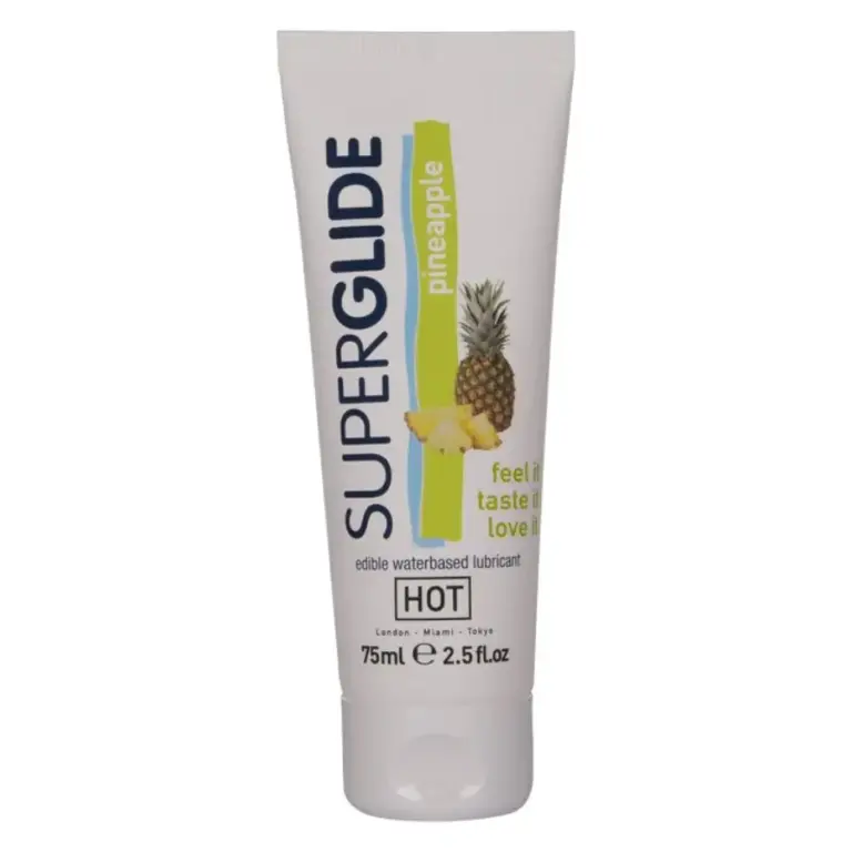 HOT - Superglide Lubricante Comestible Piña 75ml - Sabor Tropical