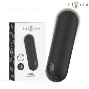INTENSE - Karen Mini Bala Vibradora Recargable 10 Modos Negro