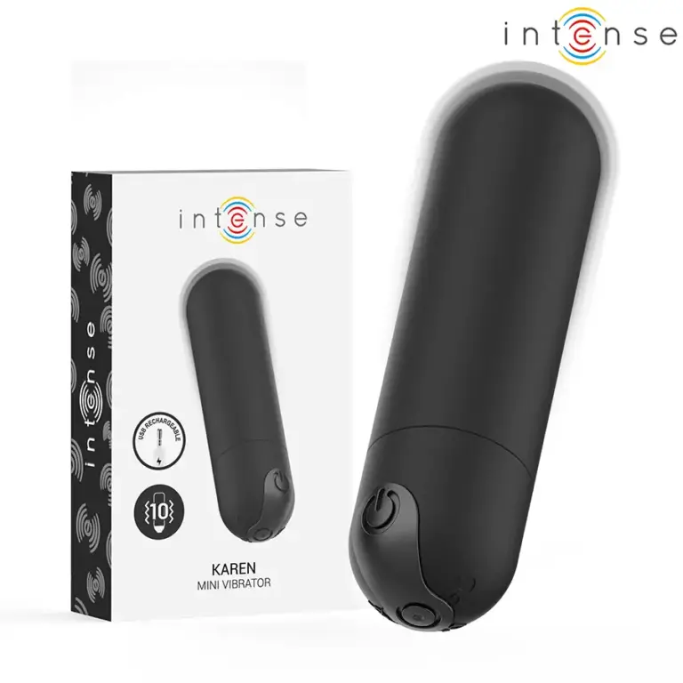 INTENSE - Karen Mini Bala Vibradora Recargable 10 Modos Negro - vista principal