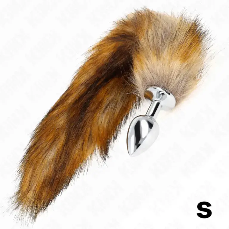 KINK - Plug Anal S con Cola Sintética 40 cm Marrón Premium