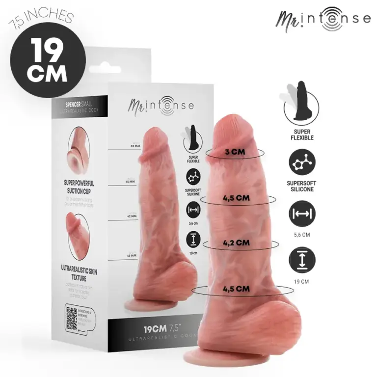 MR INTENSE - Dildo Spencer Small Ultrarealista 19 cm - Ø 4.5 cm