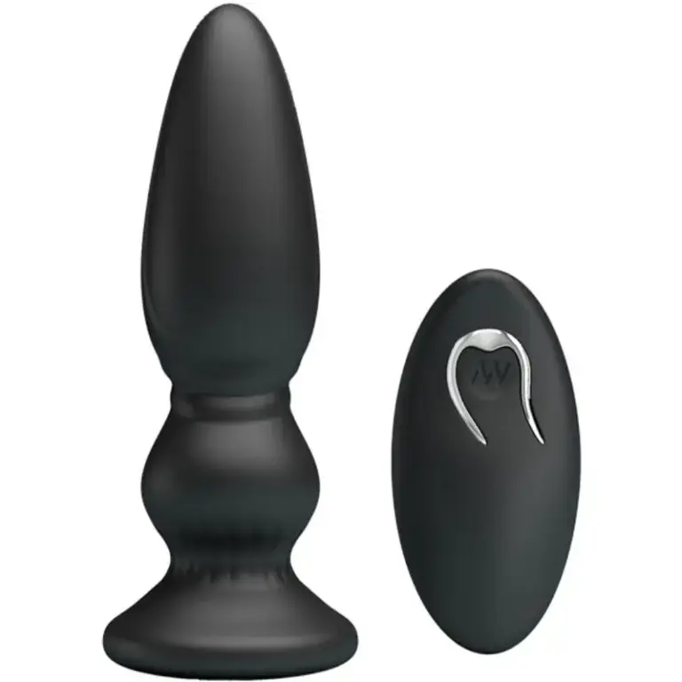 MR PLAY - Vibrador Control Remoto Anal Plug Negro Premium