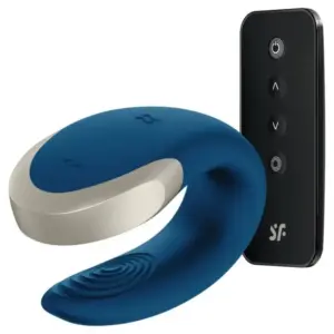SATISFYER - Vibrador Parejas Premium Control Remoto Azul