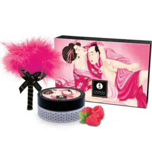 SHUNGA - Kit Polvos de Masaje Comestible Frambuesa | Sensualidad Premium