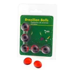 TALOKA - Gel Íntimo con 5 Brazilian Balls Fresas & Champán