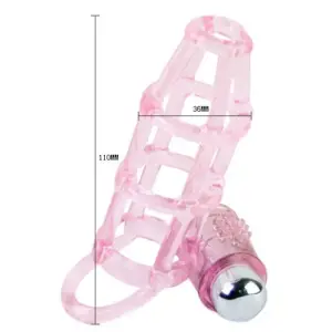 BAILE - Funda y Anillo Silicona para el Pene Rosa Premium con 10 Ritmos