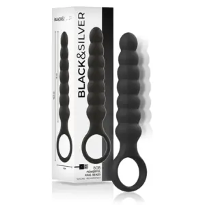 BLACK&SILVER - BOB POTENTE VIBRADOR DILATADOR ANAL SILICONA