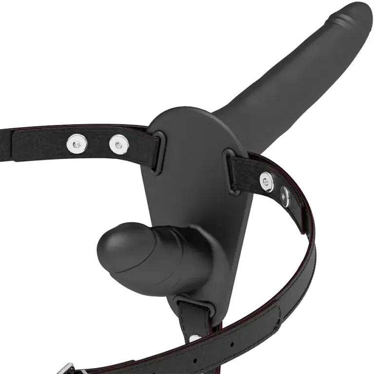 Fetish - Arnés Doble Penetración Negro Premium - Silicona Médica - vista principal