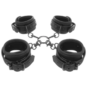 FETISH SUBMISSIVE - SET ESPOSAS MANOS Y TOBILLOS CON FORRO DE NEOPRENO