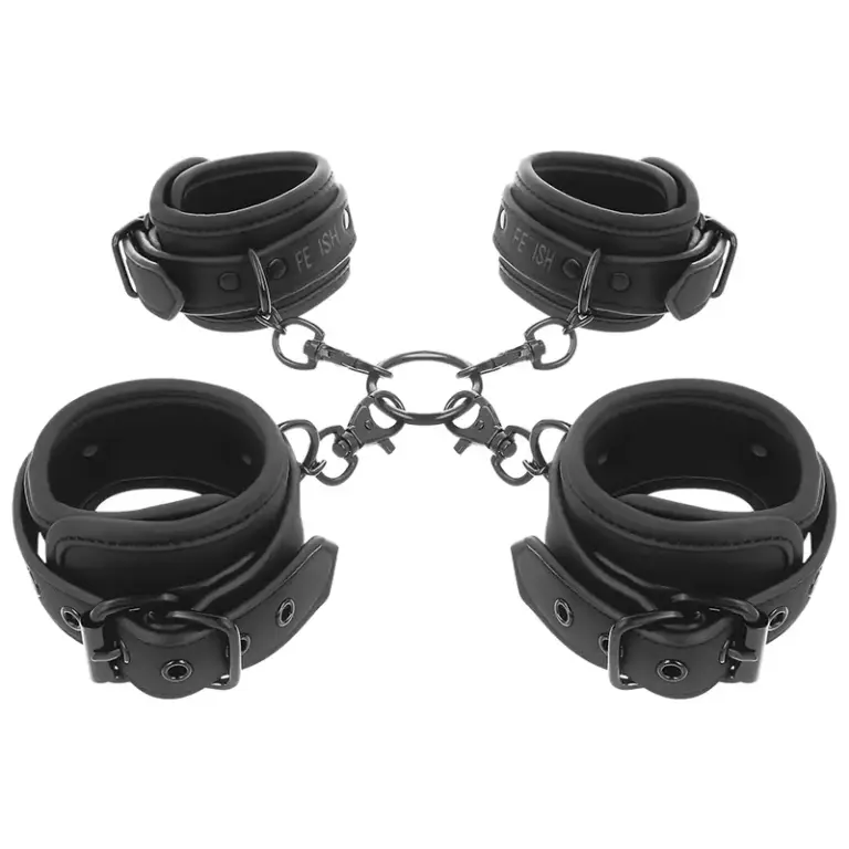 FETISH SUBMISSIVE - SET ESPOSAS MANOS Y TOBILLOS CON FORRO DE NEOPRENO - vista principal