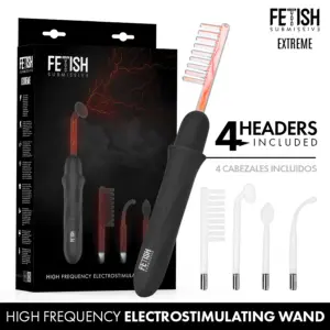FETISH SUBMISSIVE - VIBRADOR WAND ELECTROESTIMULACIÓN ALTA FRECUENCIA