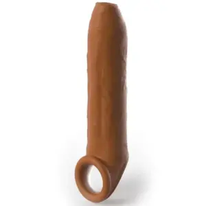 PIPEDREAMS - Sleeve Uncut 17,78 cm W Strap Caramel Premium