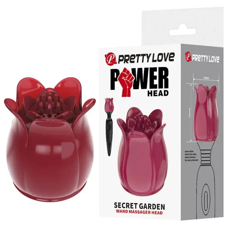 Pretty Love - Cabezal Masajeador Rosa Premium para PowerWand