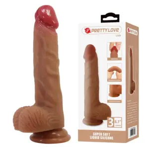 PRETTY LOVE - Dildo Realista 20.6 cm con Ventosa Premium
