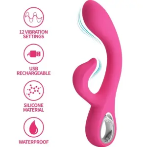 PRETTY LOVE - Vibrador Rabbit Rosa 12 Modos Premium