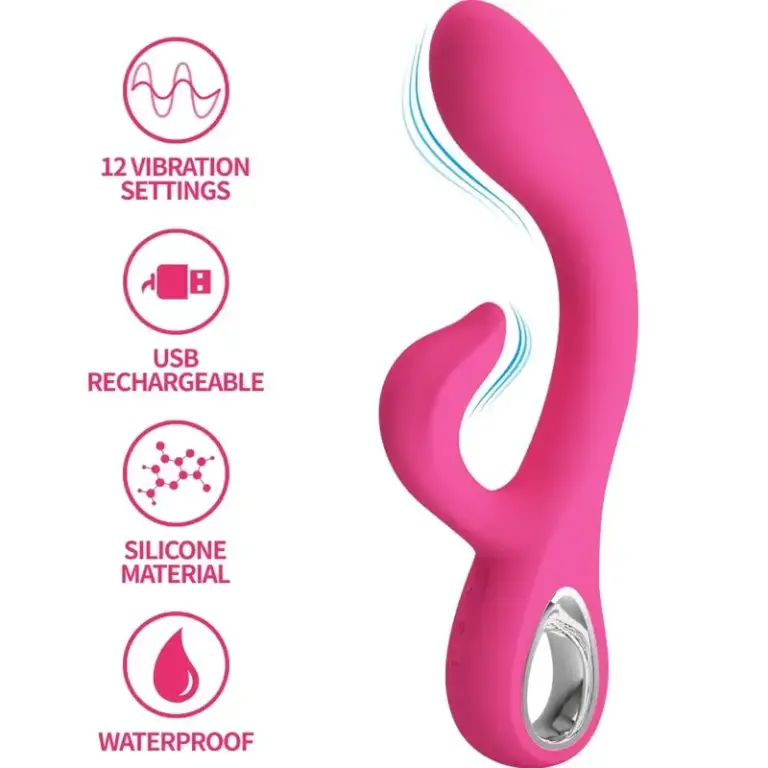 PRETTY LOVE - Vibrador Rabbit Rosa 12 Modos Premium