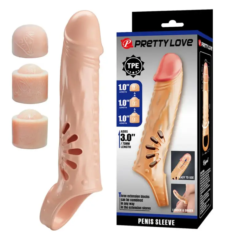 Pretty Love - Funda para Pene Extensora Premium con 3 Extensores