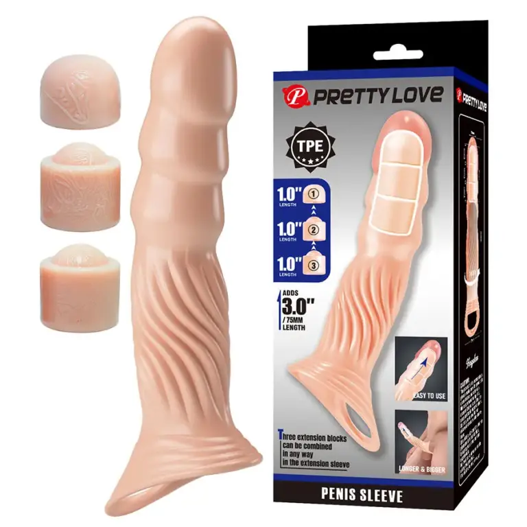 PRETTY LOVE - Funda para Pene Texturizada Premium con Extensores