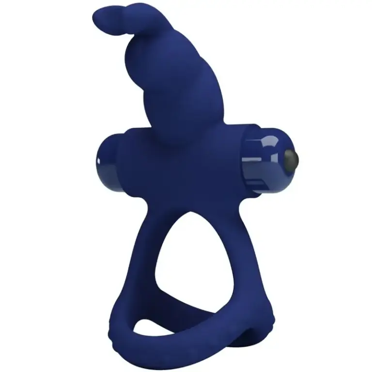 Pretty Love - Luchito Doble Anillo Vibrador Rabbit Azul Premium - vista principal