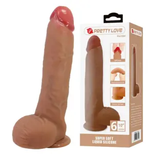 PRETTY LOVE - Dildo Realístico Mendel con Ventosa Premium 25.5 cm
