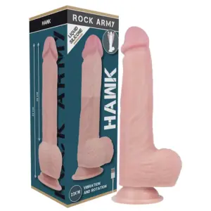 ROCKARMY - HAWK Dildo Realístico Rotador y Vibrador Premium 22 cm
