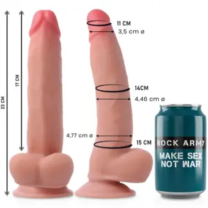 ROCKARMY - LEOPARD DILDO REALISTA DUAL DENSITY 23 CM -O- 4.77 CM - vista 3