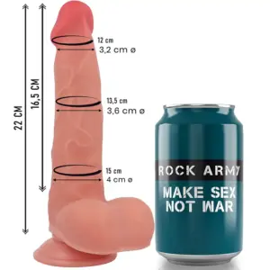 ROCKARMY - RANGER DILDO REALISTA DUAL DENSITY LIQUID SILICONE 22 CM -O- 3.6 CM - vista 3