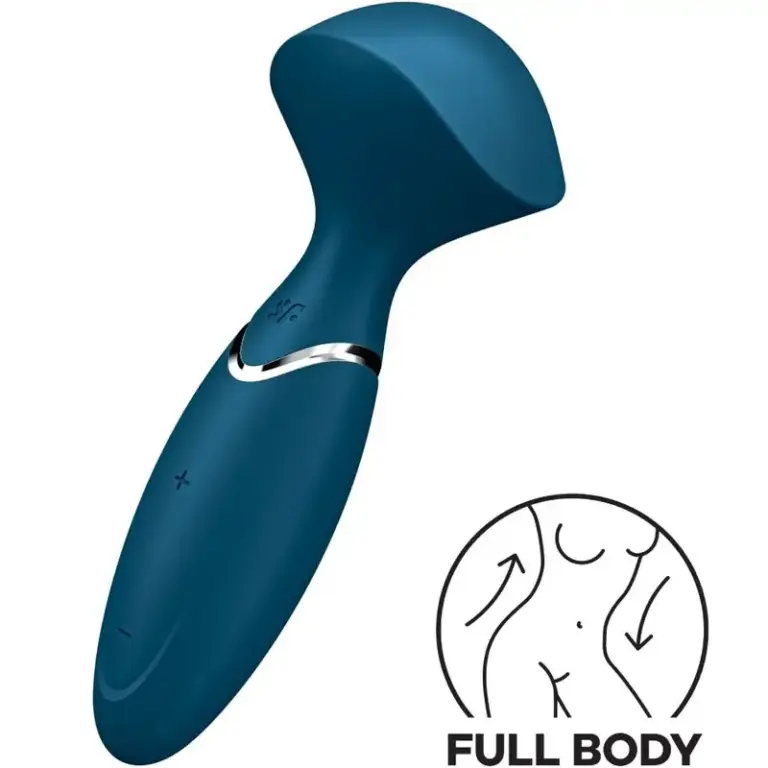 SATISFYER - Mini Wand-er Azul | Vibrador Compacto Premium - vista principal