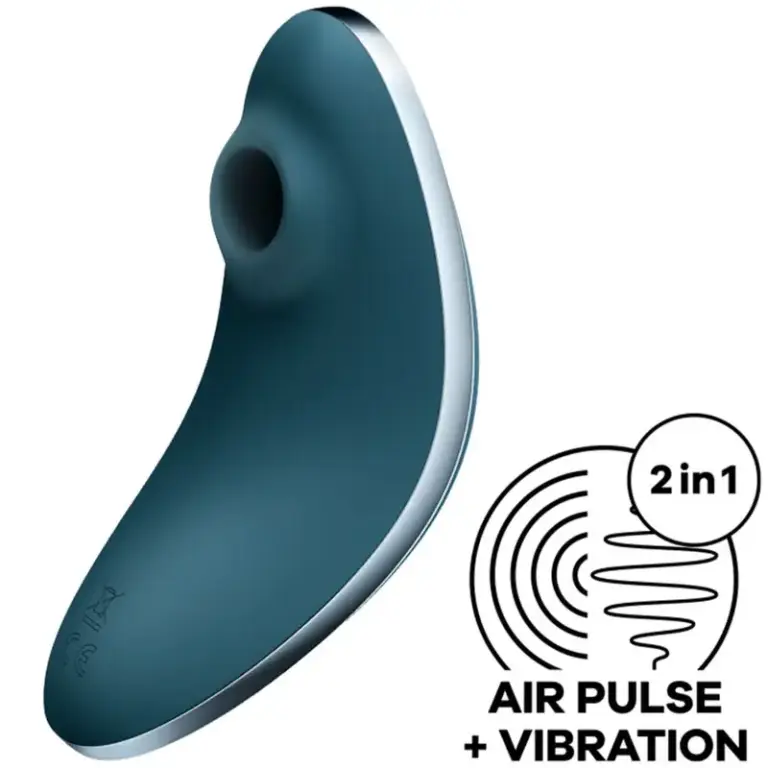 SATISFYER - VULVA LOVER 1 Estimulador Premium Azul