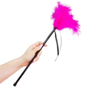 SECRETPLAY - Plumero Plumas Rosa 40 cm Premium para Masajes