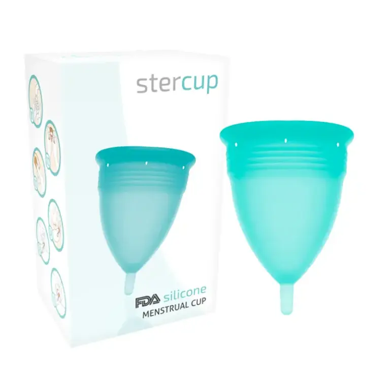 STERCUP - COPA MENSTRUAL FDA SILICONA AQUAMARINA - TALLA L - vista principal