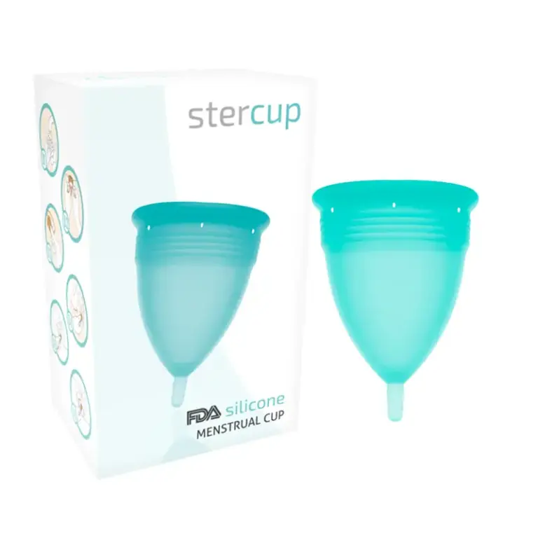 STERCUP - COPA MENSTRUAL FDA SILICONA AQUAMARINA - TALLA S - vista principal