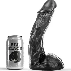 ALL BLACK - Dong 23 cm Original de PVC Flexible