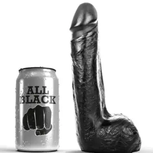 ALL BLACK - Dildo Realista Negro Premium 20 cm