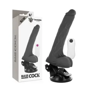 BASECOCK - Vibrador Realístico Articulable Control Remoto Premium 18.5 cm