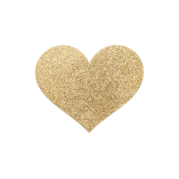 BIJOUX - Nipple Covers Flash Golden Heart Premium para Seducción - vista principal