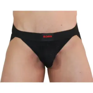 BURN - Jockstrap Brillante Negro Original Comfort Premium