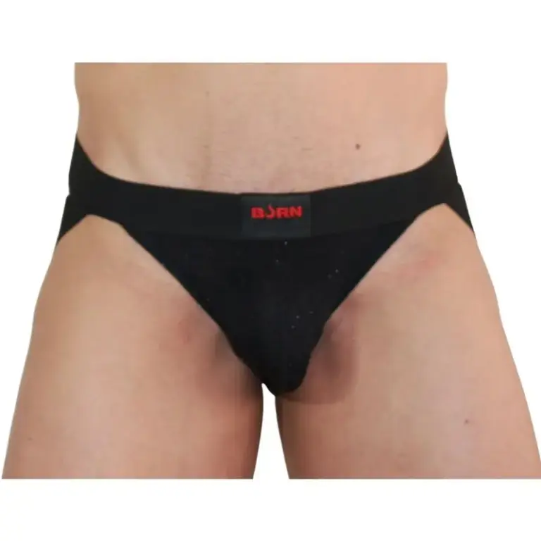 BURN - Jockstrap Brillante Negro Premium para Ti - vista principal