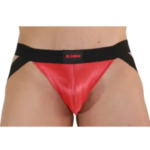 BURN - Jockstrap Rojo/Negro Premium para Confort y Estilo