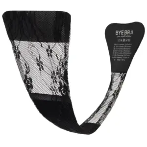 BYE-BRA - Adhesive Thong Lace Black Elegante y Reutilizable