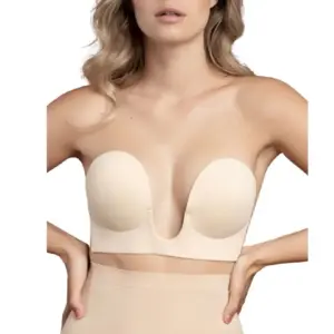 BYE-BRA - Sujetador U Sin Tirantes Beige Premium