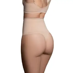 BYE-BRA - Thong Style Seamless Girdle Beige Talla M Premium